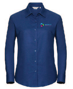 932F Ladies Long Sleeve Oxford Shirt (Ivybridge)