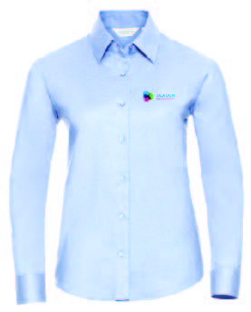 932F Ladies Long Sleeve Oxford Shirt (Ivybridge)