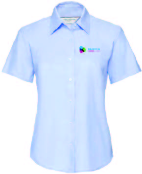 933F Ladies Short Sleeve Oxford Shirt (Ivybridge)