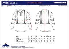 FR77 Portwest Hi-Vis Long Sleeve Polo Shirt