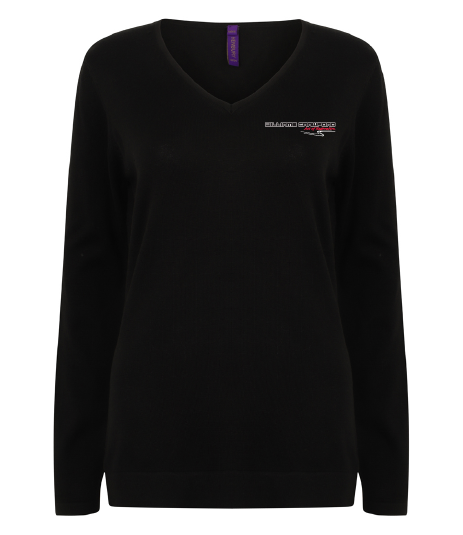 H721 Henbury Ladies V Neck Sweater