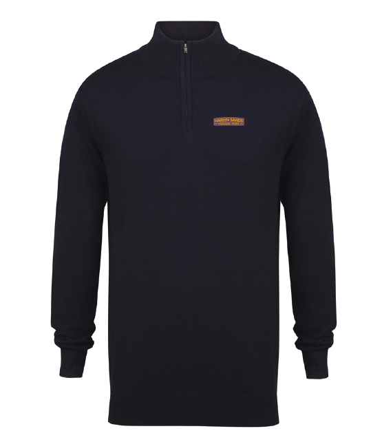 H729 Henbury Zip Neck Sweater