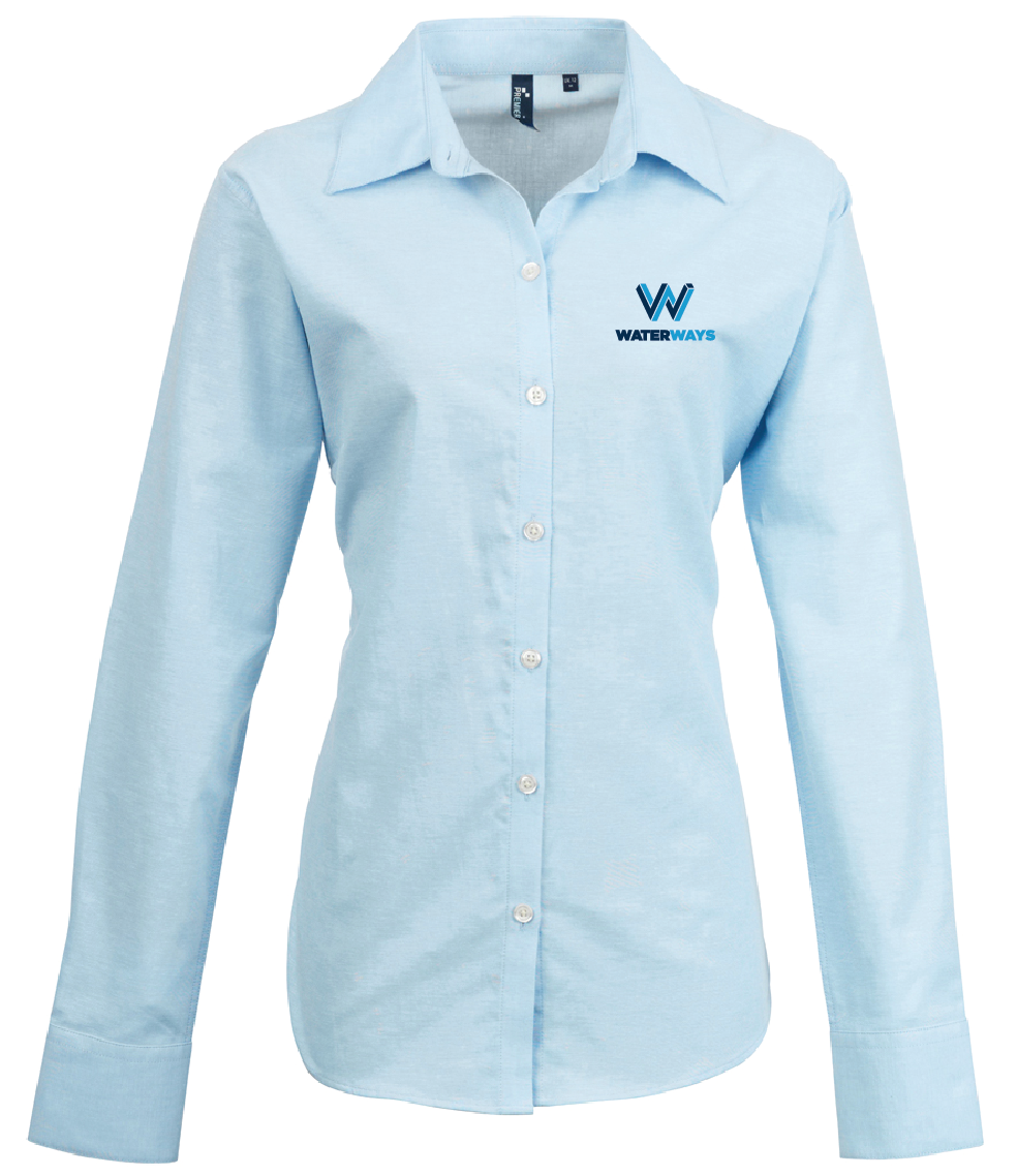 PR334 Premier Ladies Signature Long Sleeve Oxford Shirt