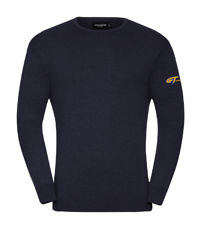 717M - Russell Collection Cotton Acrylic Crew Neck Sweater