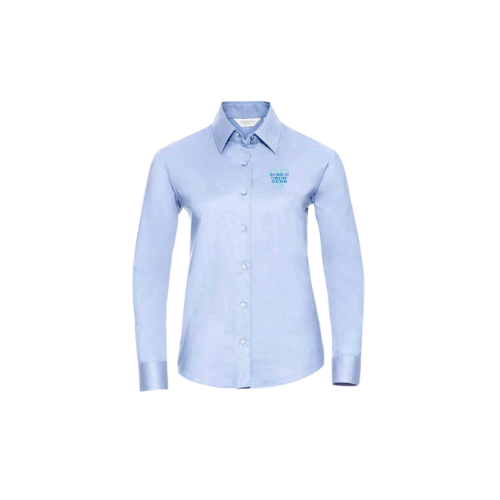 932F - Russell Collection Ladies Long Sleeve Easy Care Oxford Shirt