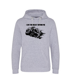 'I AM THE BEAST WITHIN ME' Hoodie - Available in 6 colours with a front and back logo design