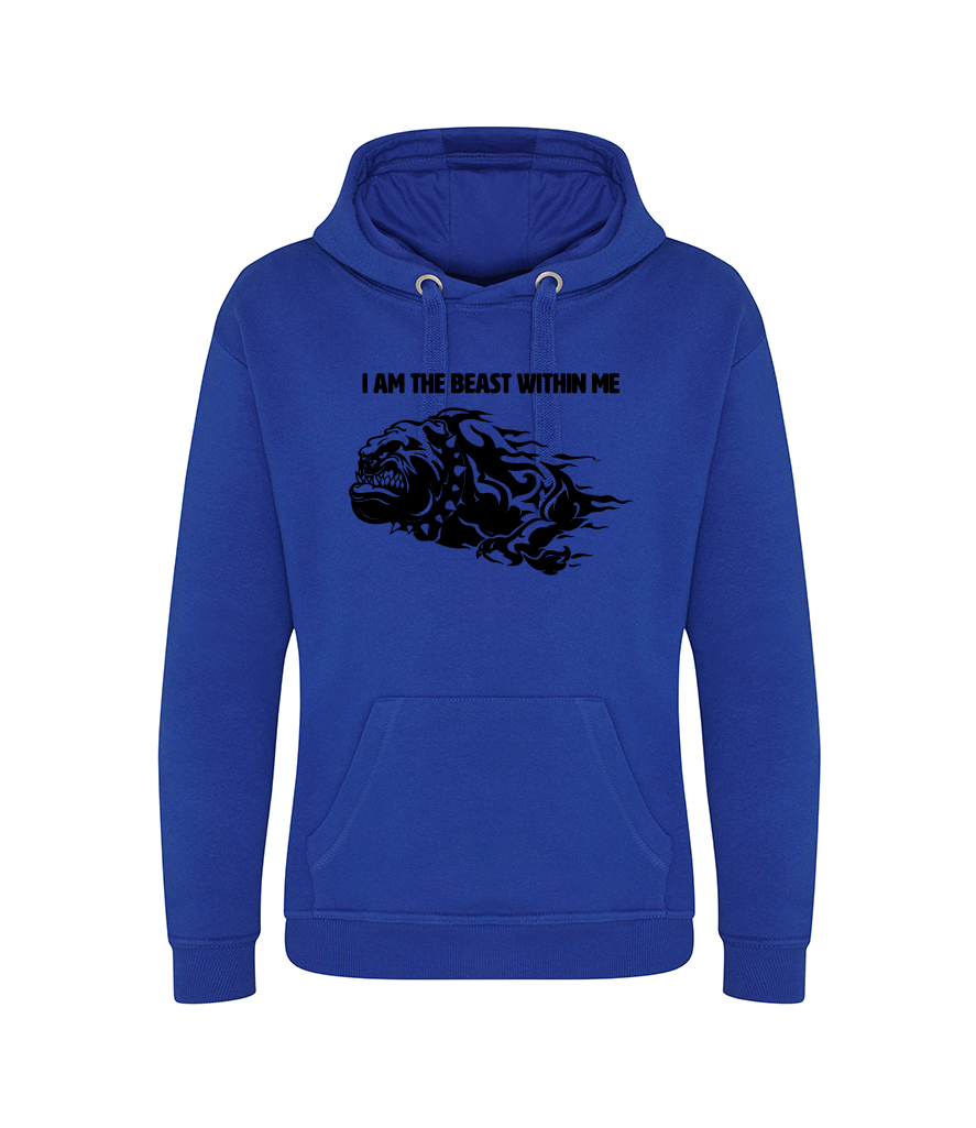 'I AM THE BEAST WITHIN ME' Hoodie - Available in 6 colours with a front and back logo design