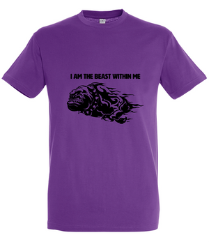 'I AM THE BEAST WITHIN ME' T-Shirt - Available in 6 colours with a front and back logo design