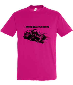 'I AM THE BEAST WITHIN ME' T-Shirt - Available in 6 colours with a front and back logo design