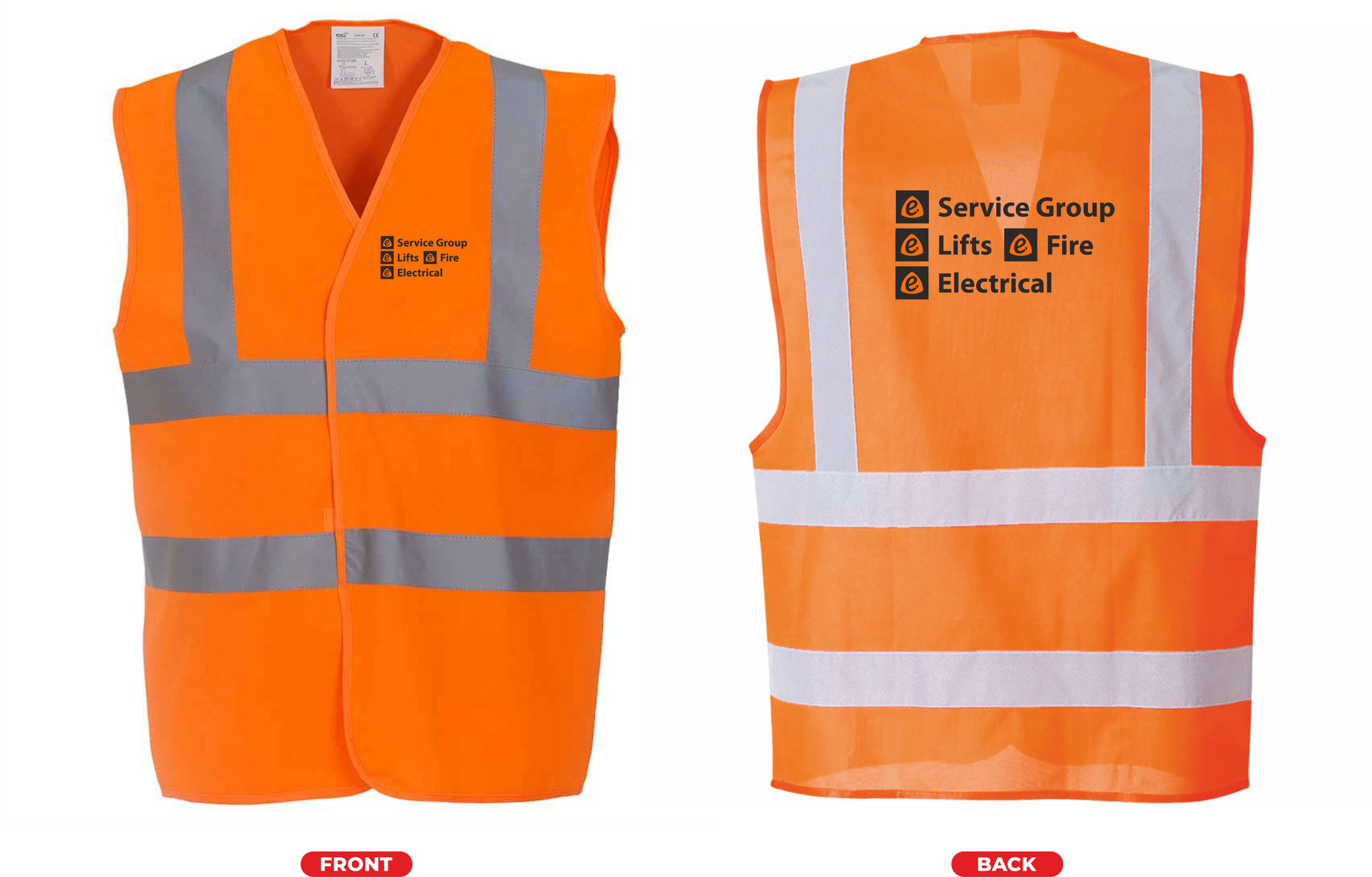 YK102 - Yoko Hi-Vis Two Band and Braces Waistcoat