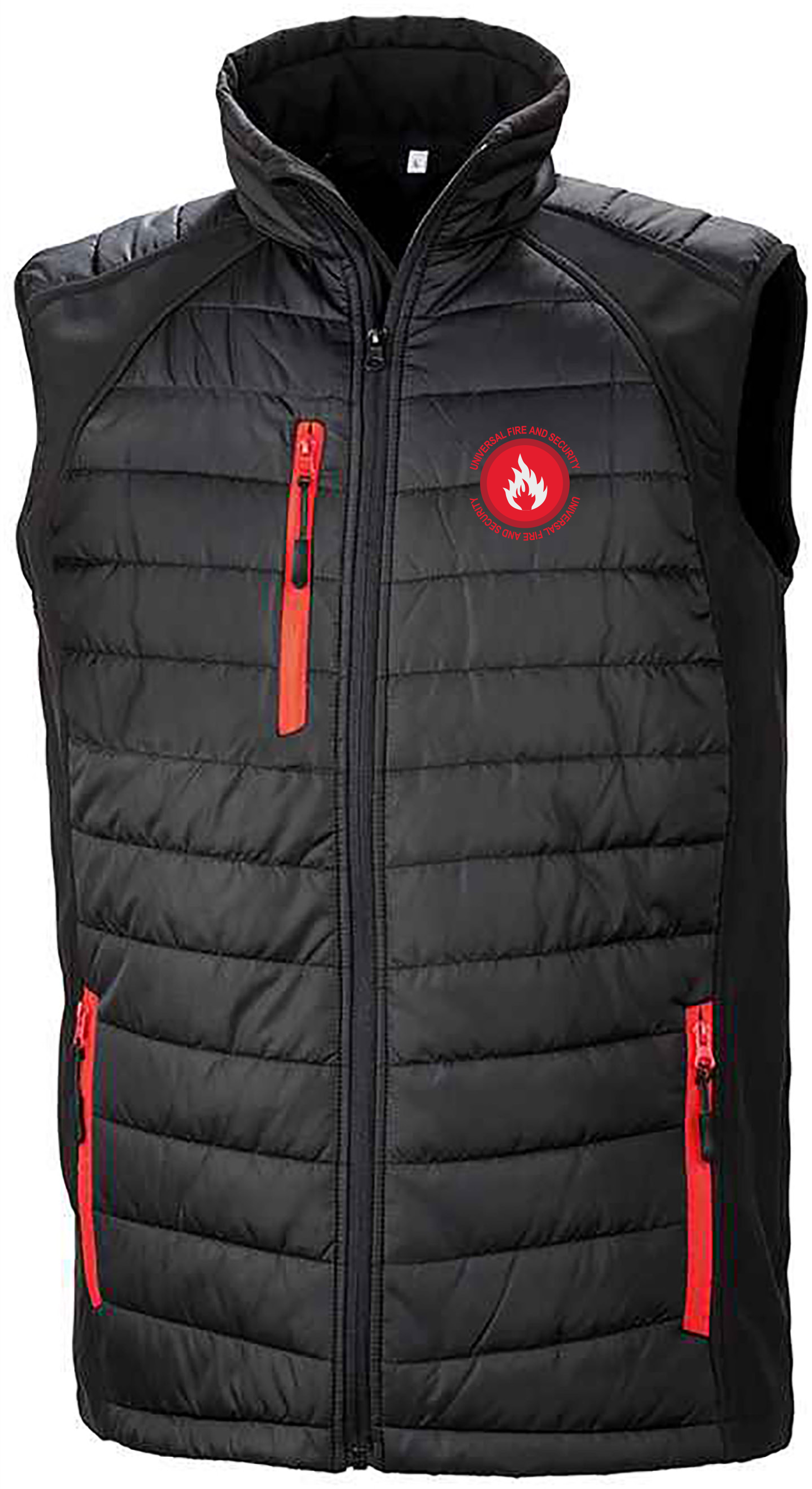 RS238 (R238X) Result Genuine Recycled Black Compass Padded Gilet