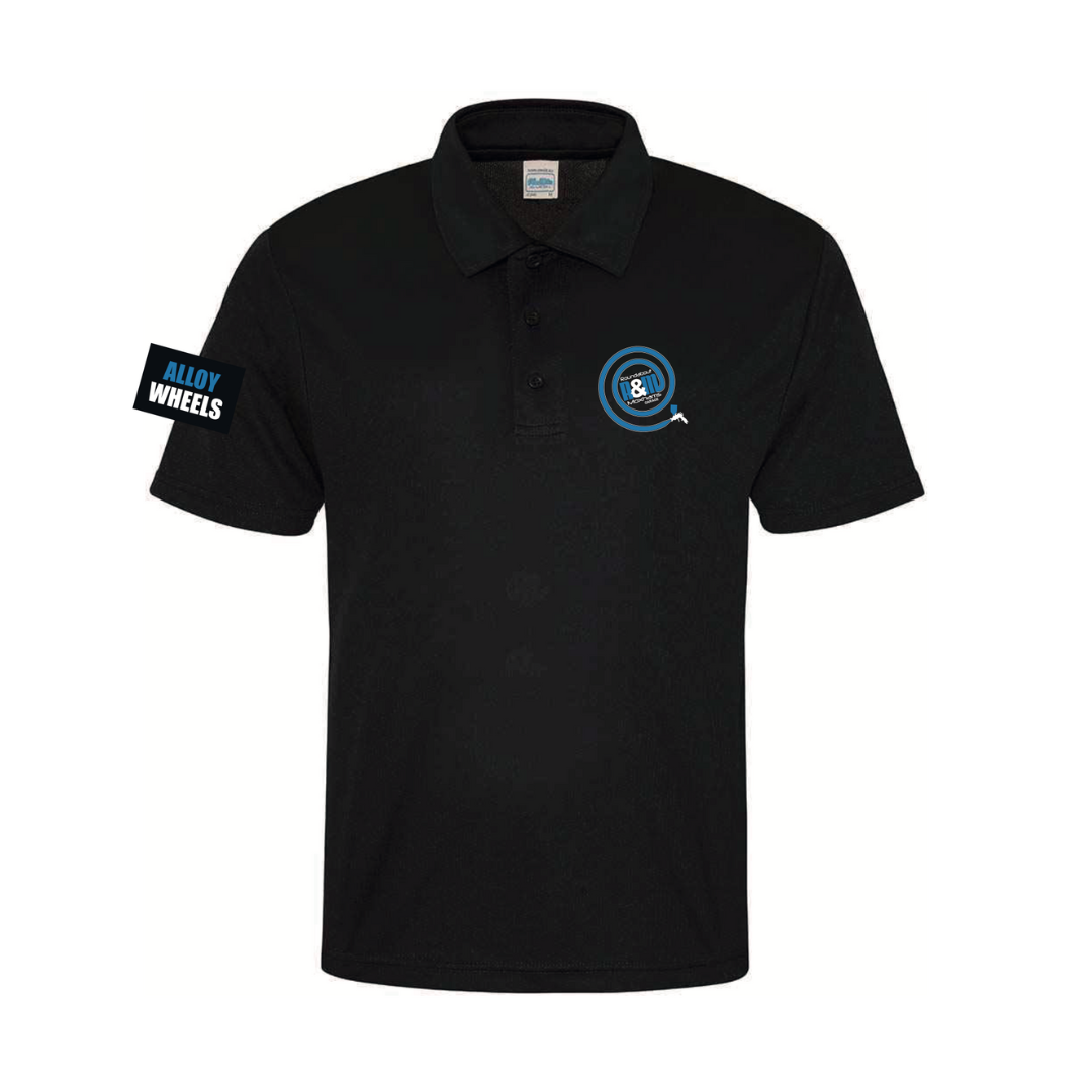 JC040 AWDis Cool Polo Shirt with Alloy Wheels Logo Right Sleeve