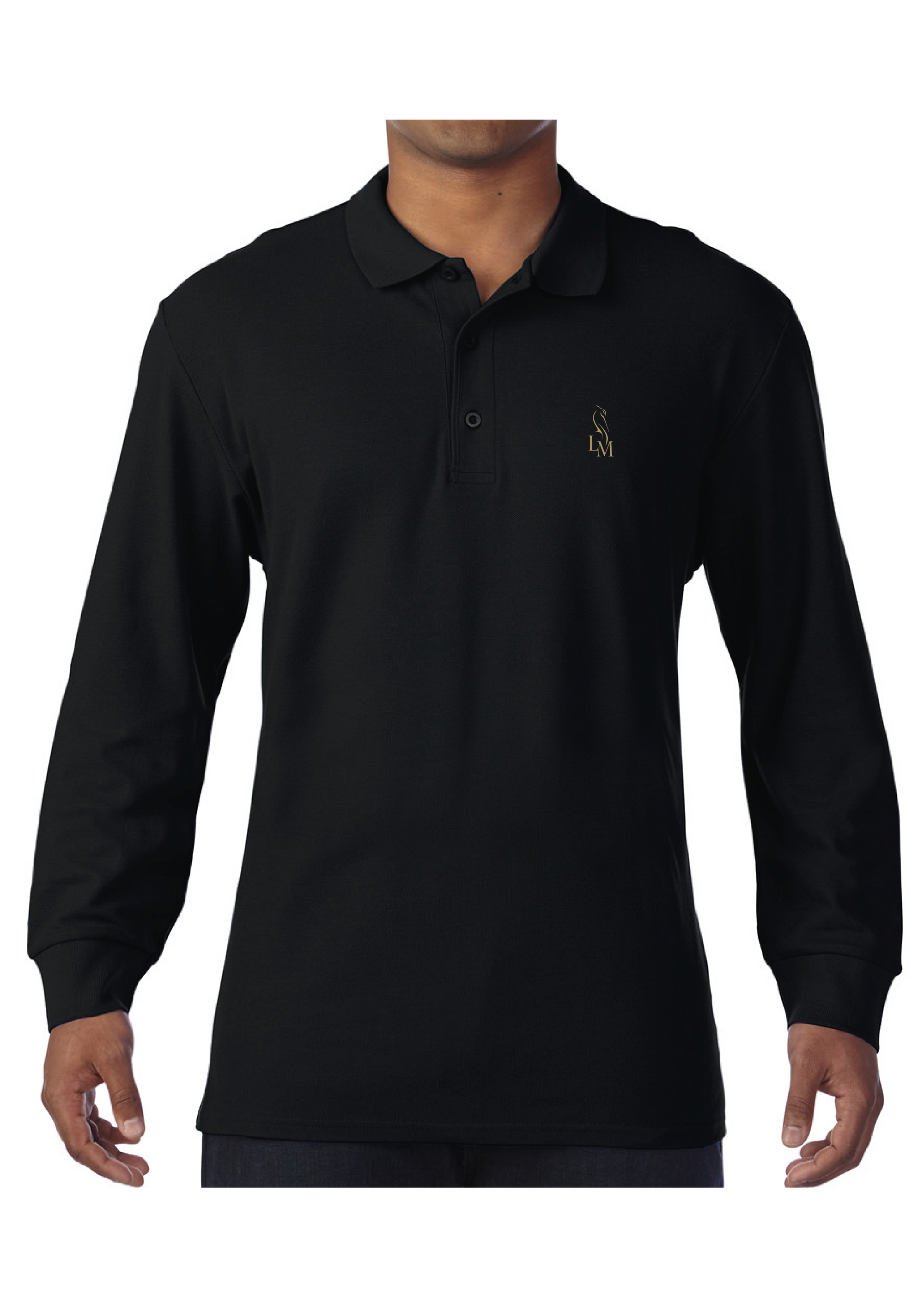 SS24 - Long Sleeve Premium Cotton® Double Piqué Polo Shirt