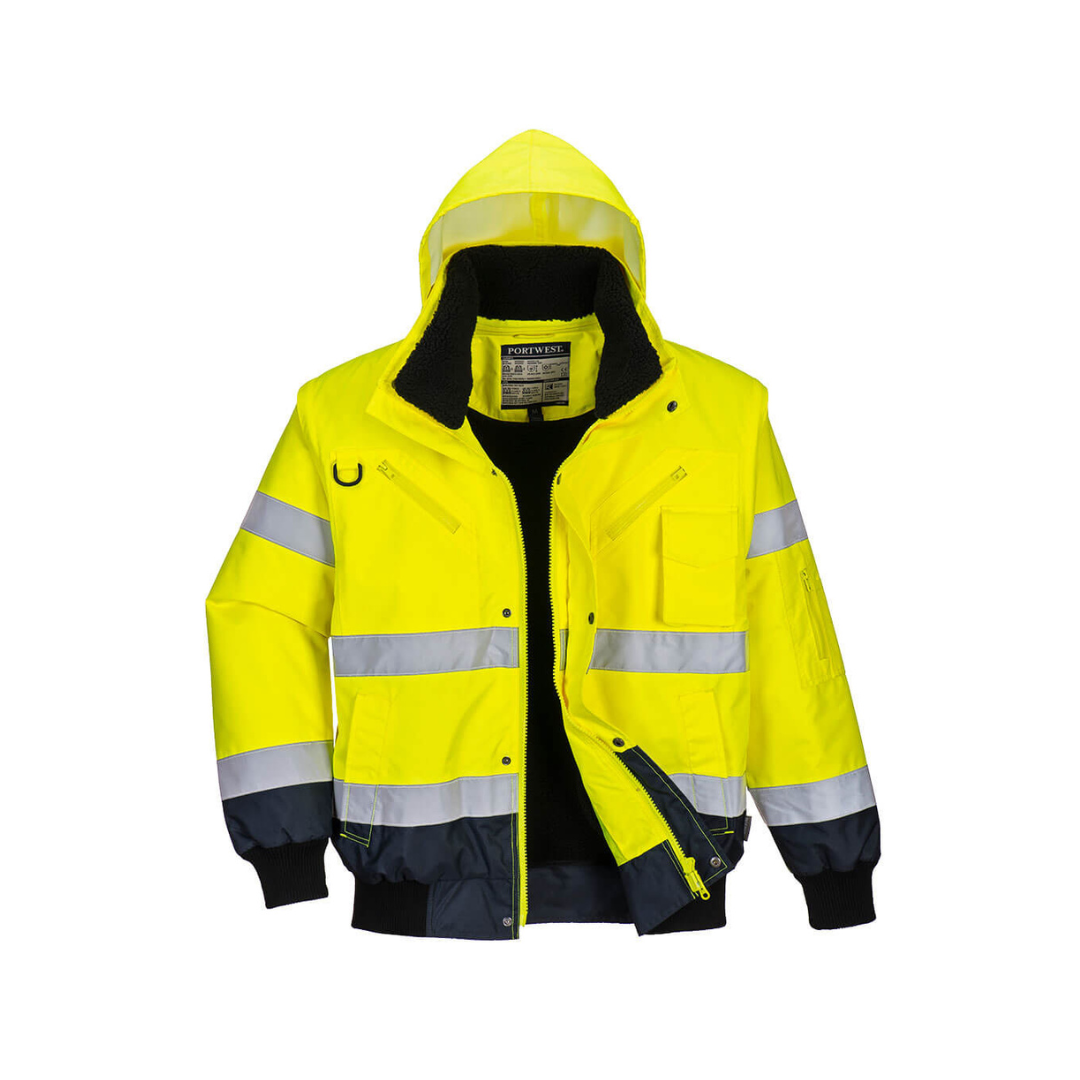 C465 - Hi-Vis 3-in-1 Contrast Bomber Jacket