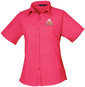 PR302 Premier Ladies Short Sleeve Poplin Blouse