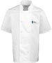 PR664 - Premier Unisex Short Sleeve Stud Front Chef's Jacket