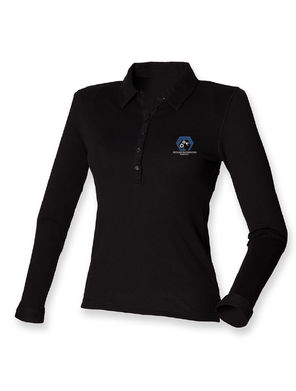 SK44 - SF Ladies Fit Long Sleeve Stretch Polo Shirt