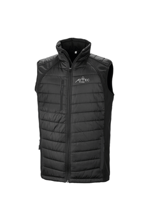 RS238 - Result Genuine Recycled Black Compass Padded Gilet