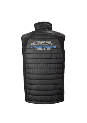 RS238 - Result Genuine Recycled Black Compass Padded Gilet