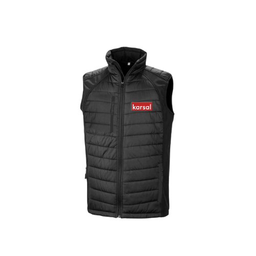 RS238 - Result Genuine Recycled Black Compass Padded Gilet