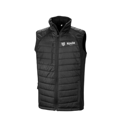 RS238 - Result Genuine Recycled Black Compass Padded Gilet