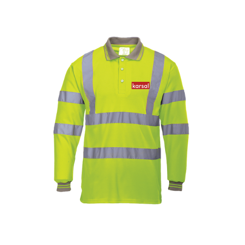 S277 - Portwest Hi-Vis Long Sleeve Polo Shirt