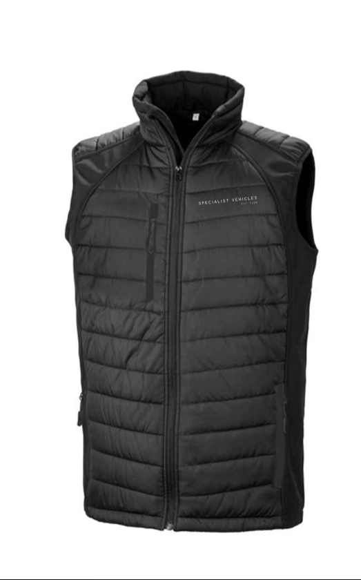 RS238 - Result Genuine Recycled Black Compass Padded Gilet