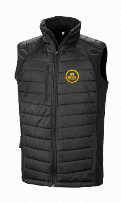 RS238 (R238X) Result Genuine Recycled Black Compass Padded Gilet