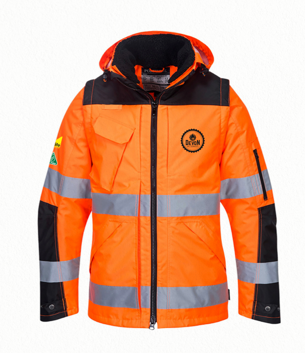 C469 - Pro Hi-Vis 3-in-1 Jacket Orange/Black