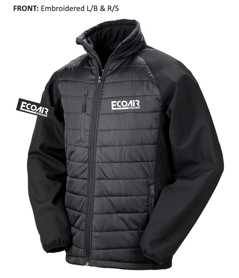 RS237 (R237X) Result Genuine Recycled Black Compass Padded Jacket