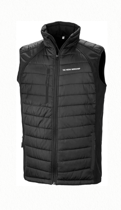 RS238 (R238X) Result Genuine Recycled Black Compass Padded Gilet