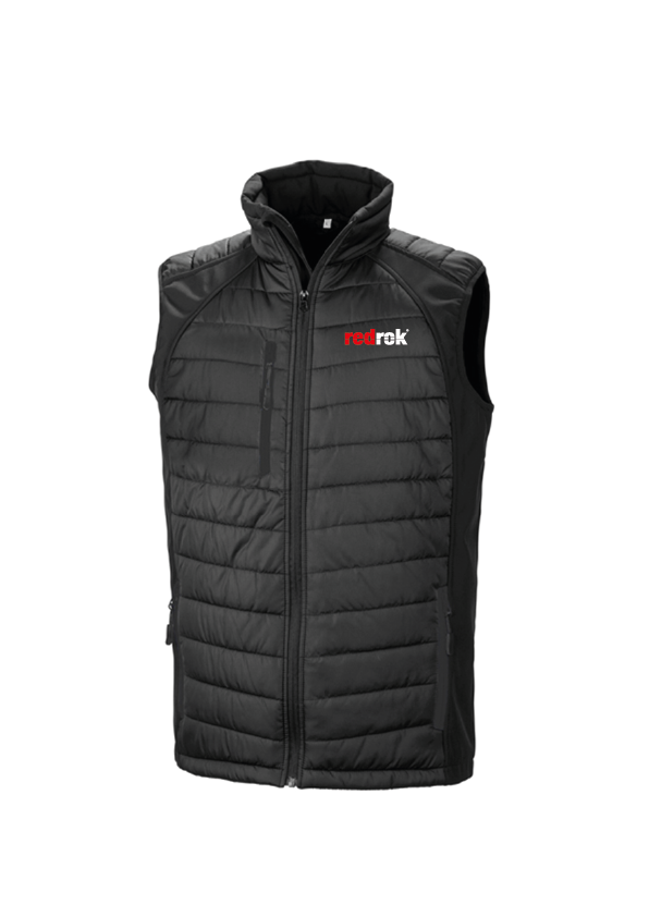 RS238 - Result Genuine Recycled Black Compass Padded Gilet