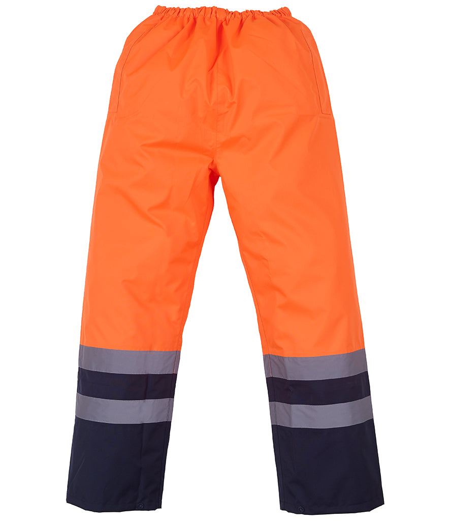 YK217 (HVS463) Yoko Hi-Vis Two Tone Waterproof Overtrousers