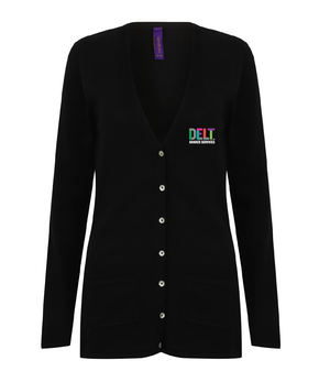 H723 - Henbury Ladies Cotton Acrylic V Neck Cardigan